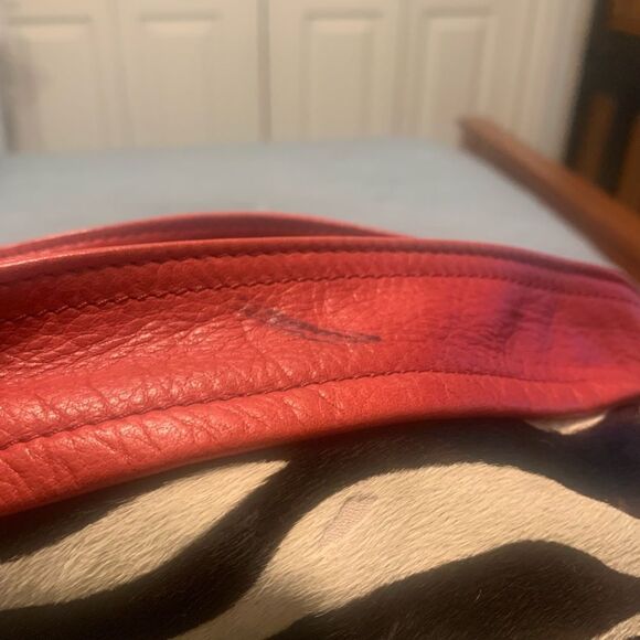 Makowsky red leather and zebra bag - Picture 5 of 5